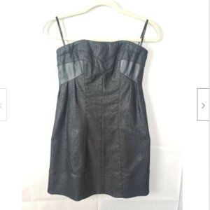 Bebe Strapless Leather Dress